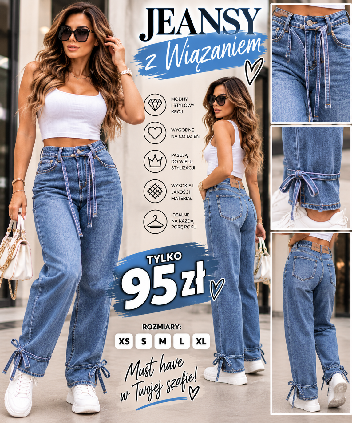 🔥 HITOWE SPODNIE Z WIĄZANIEM NA DOLE – TOTALNY MUST HAVE! 🔥