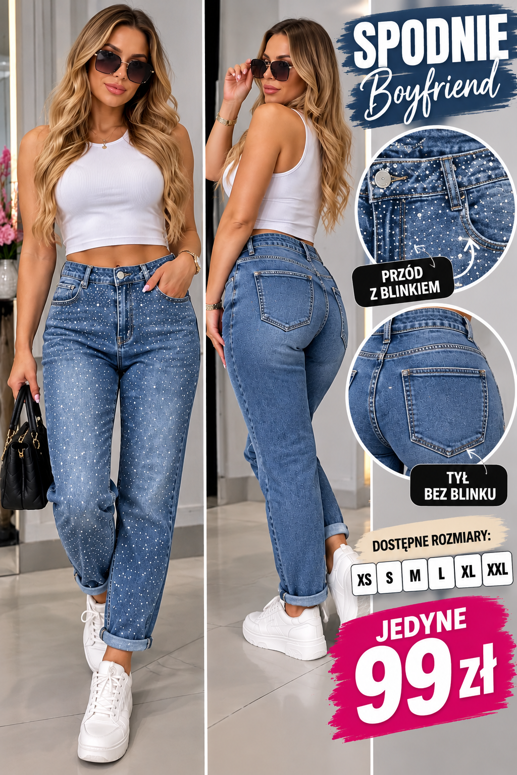 🔥 SPODNIE BLINK BOYFRIEND – HIT SEZONU! 🔥